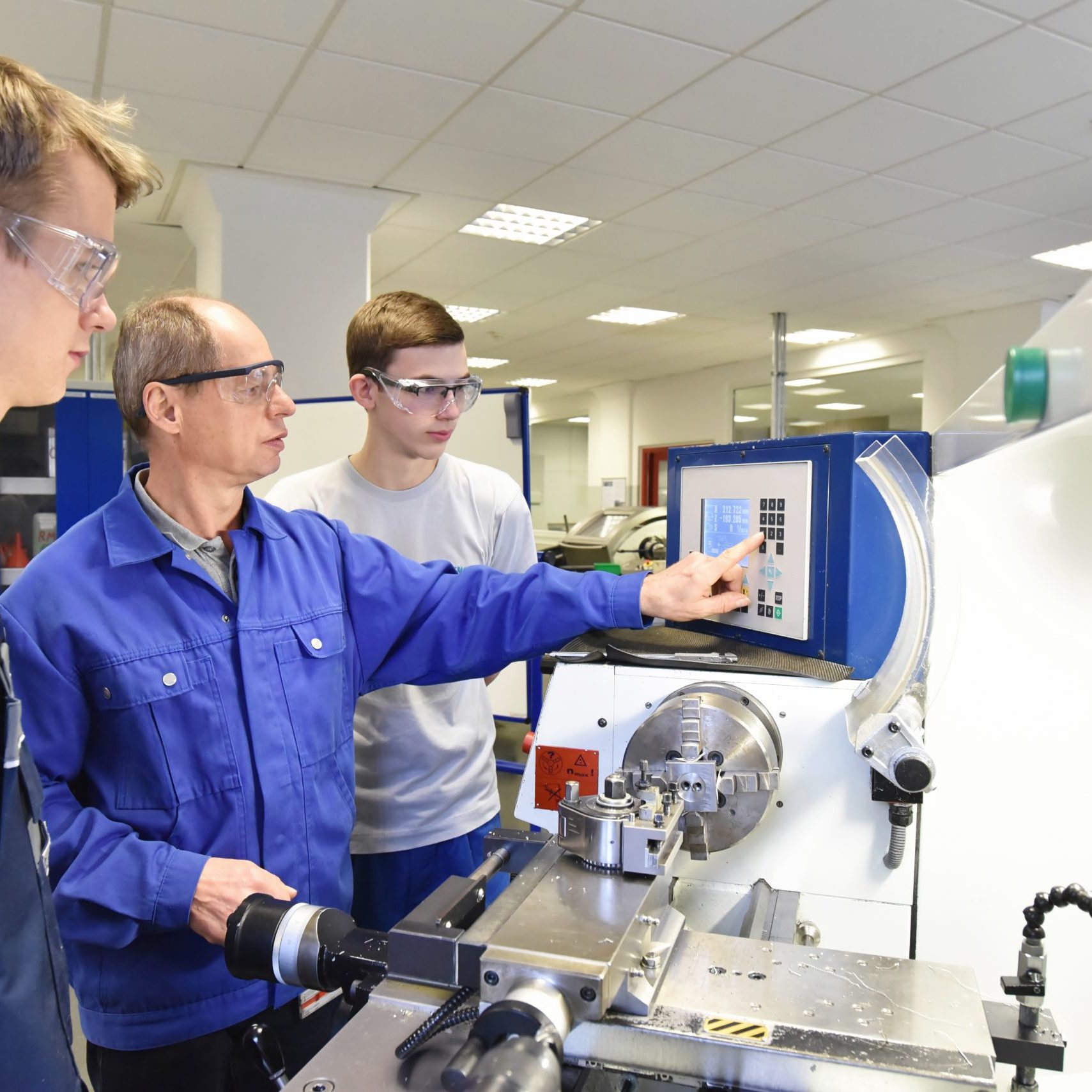 Young,Apprentices,In,Technical,Vocational,Training,Are,Taught,By,Older